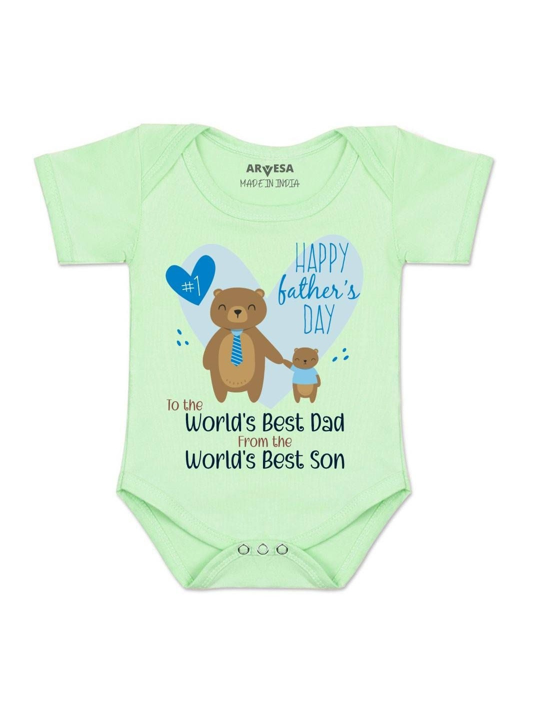 Happy Father Days Printed Romper