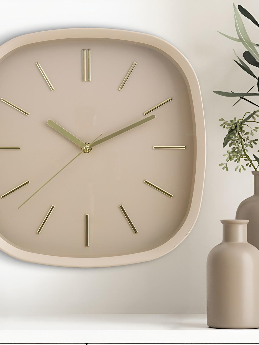 Home Centre Casablanca Folk Beige Contemporary Wall Clock