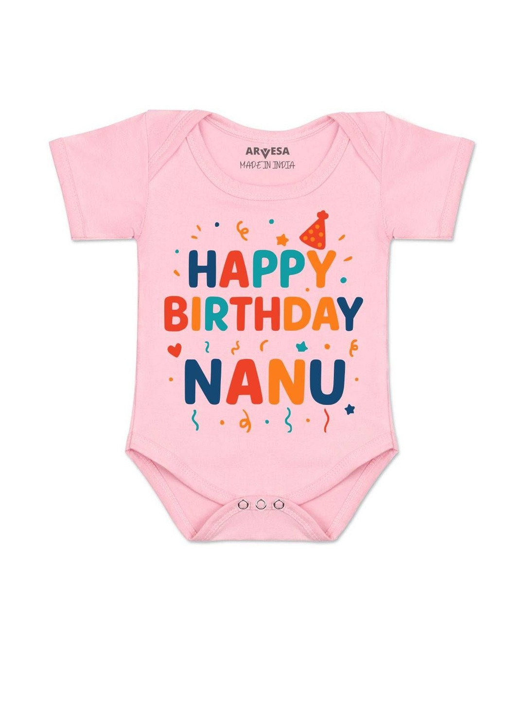 Happy Birthday Nanu Printed Romper