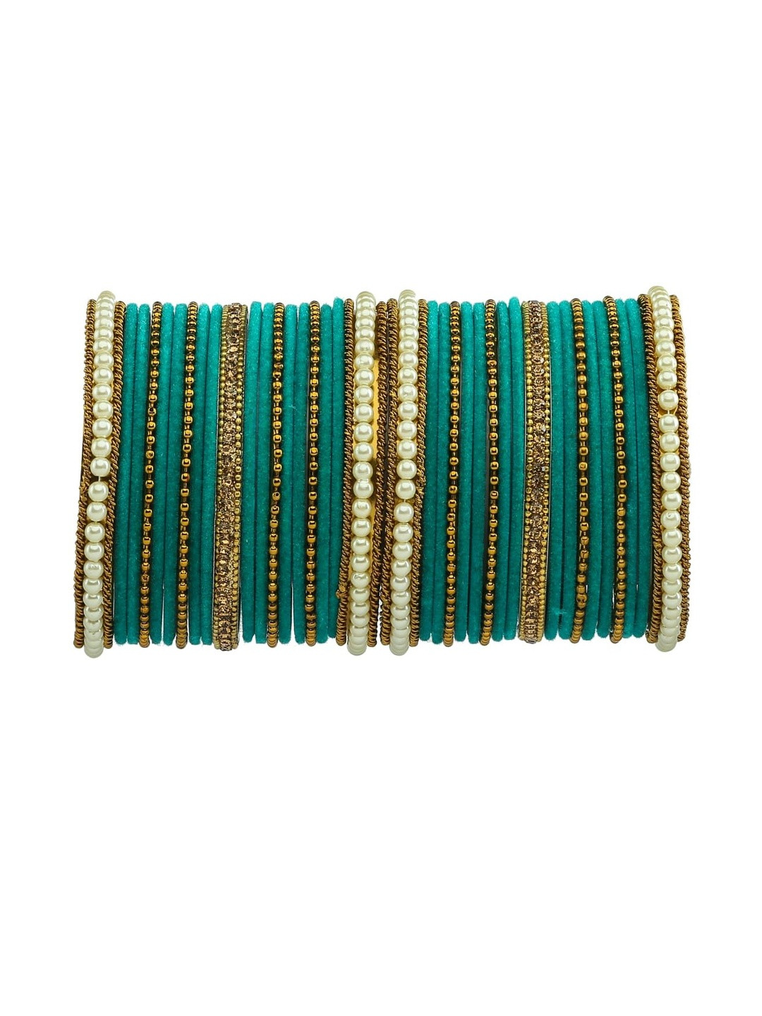 GLIKA Women Metal Chuda Chura Bangle Set
