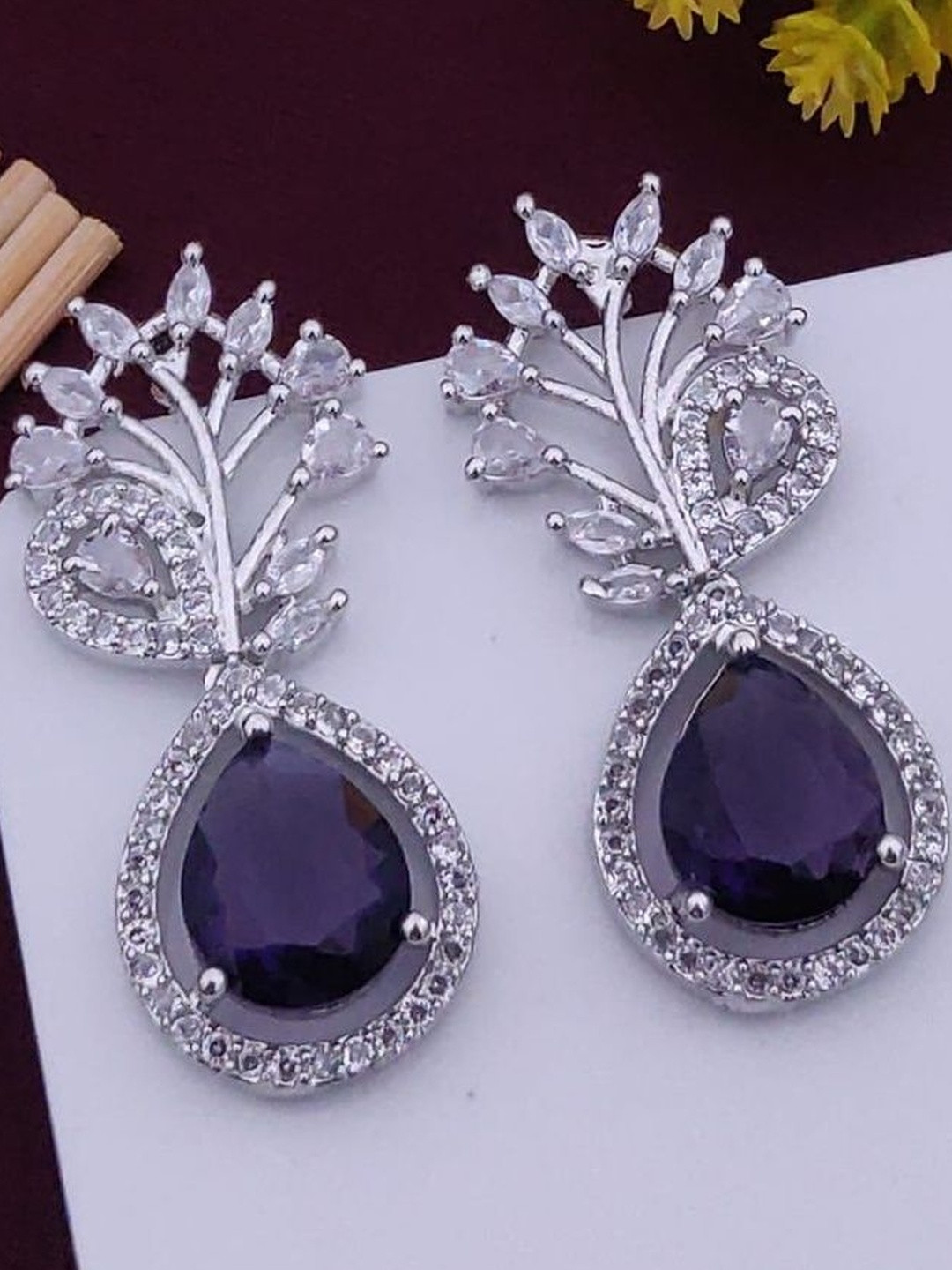 Laksh Enterprise Teardrop Shaped Drop Earrings