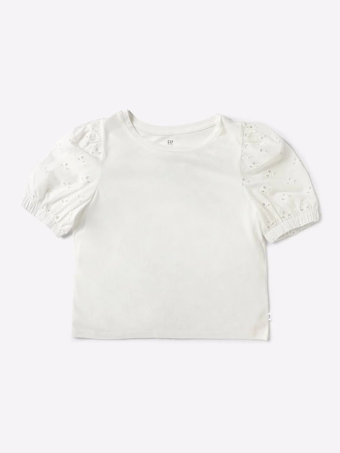 GAP Girls Pure Cotton Solid Cut Out Work Top