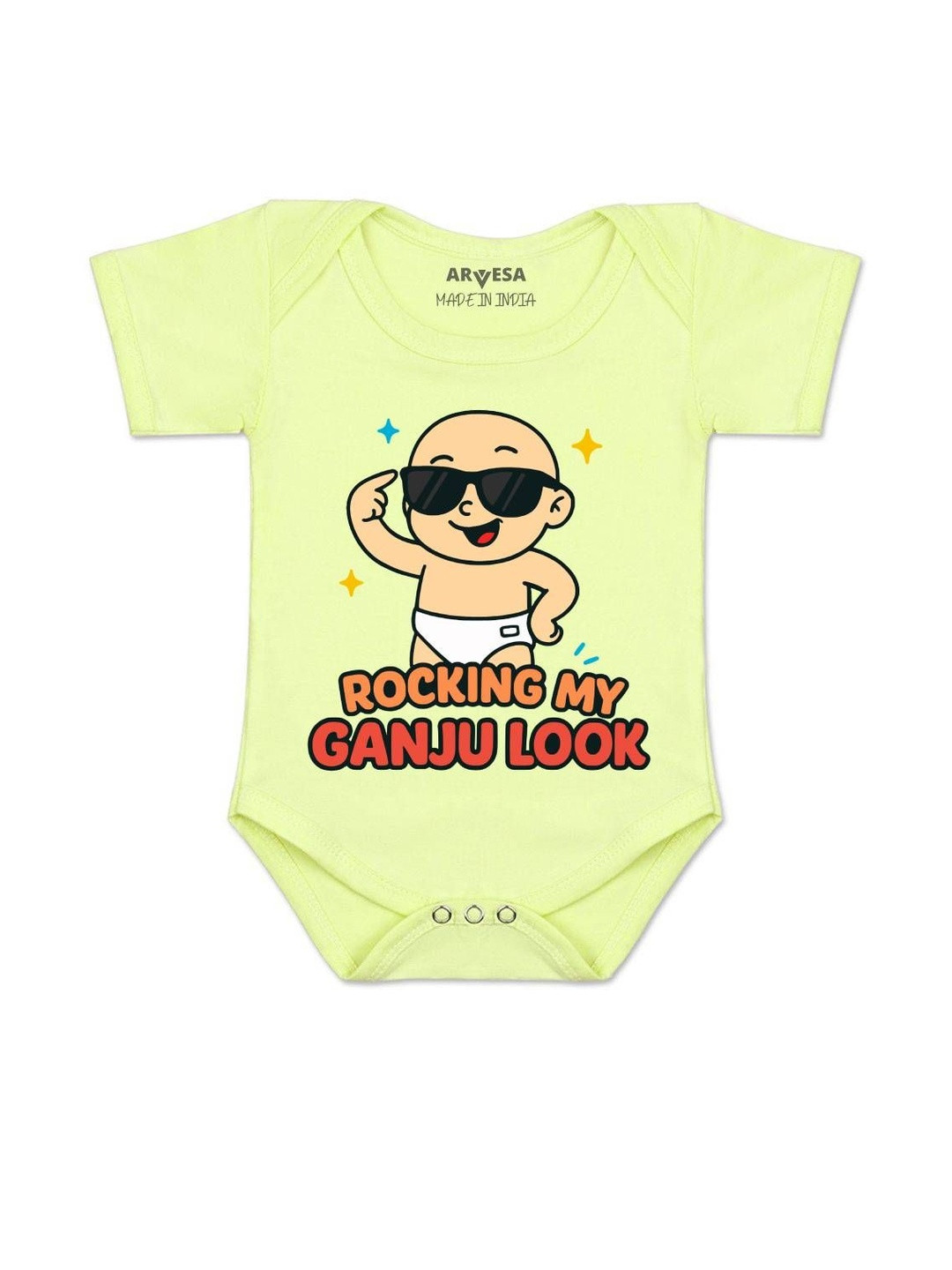 Arvesa Kids Yellow Cotton Rompers