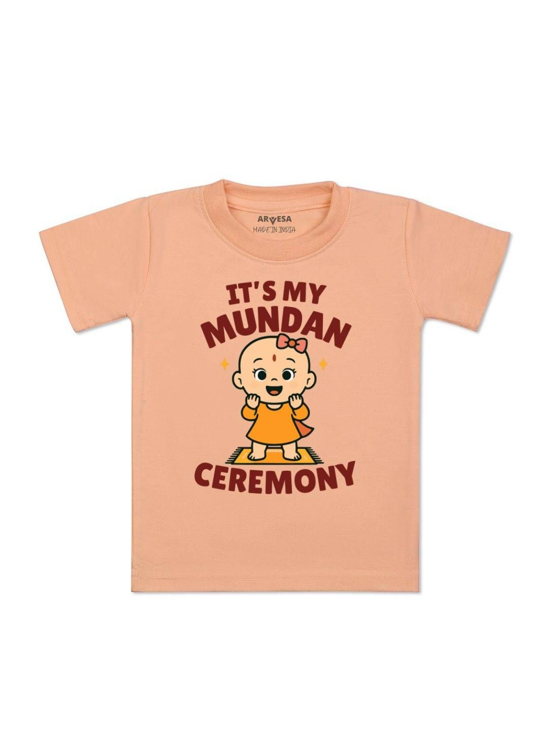 Its Mundan Ceremony Printed Kids Tshirt