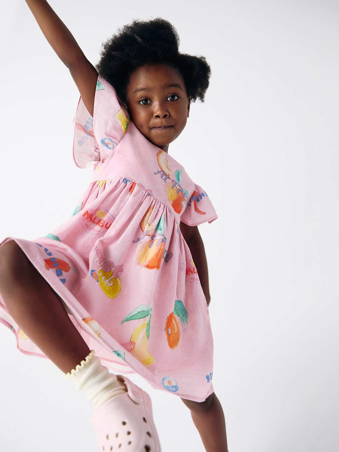 Marks & Spencer Girls Fruit Printed Fit & Flare Midi Dress