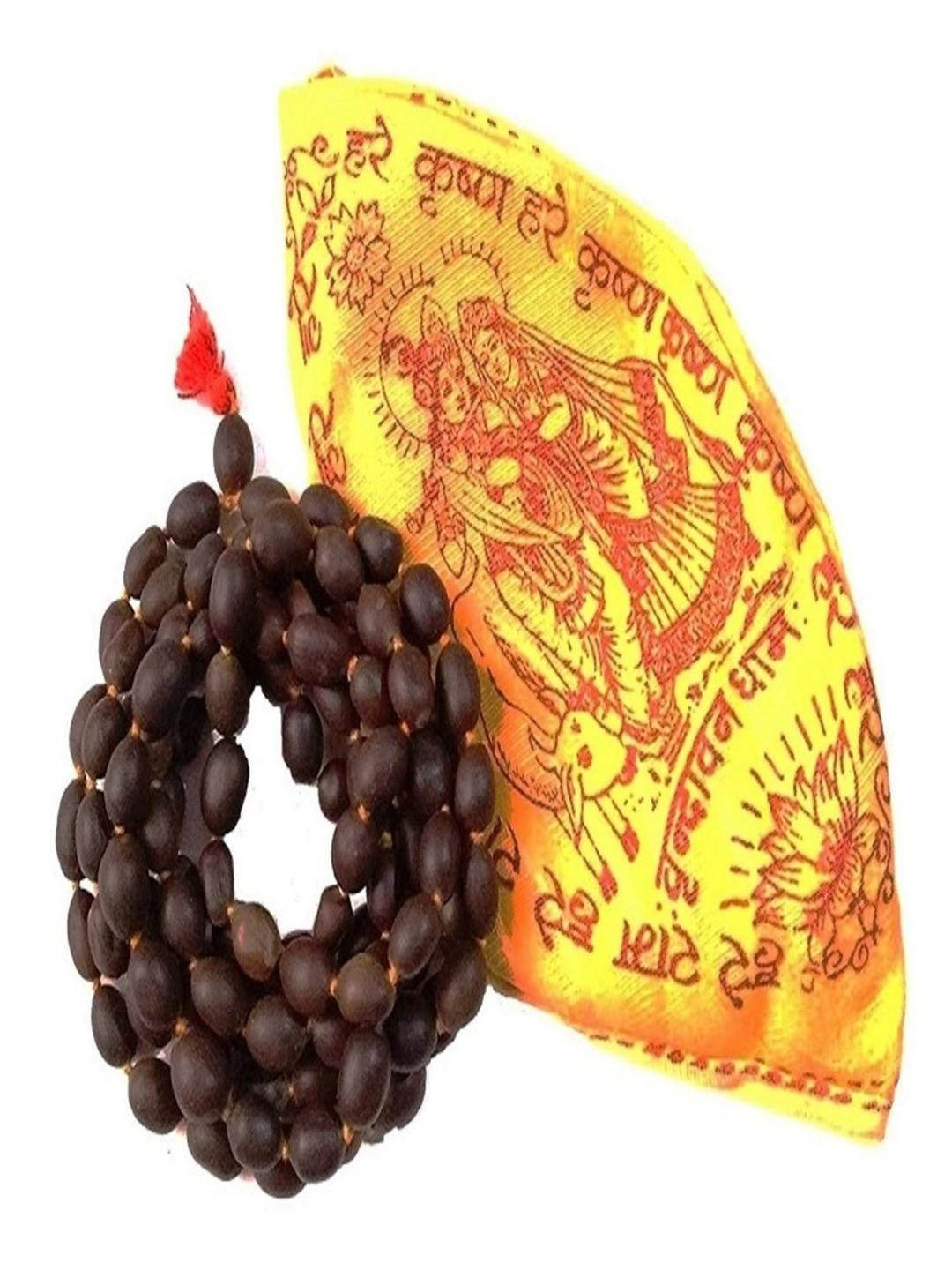 Numeroastro Lotus Seeds Mala With Gaumukhi Jaap Bag