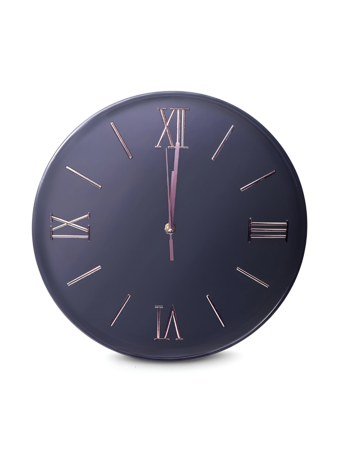 PROKART Blue Contemporary Round Analogue Glass Wall Clock