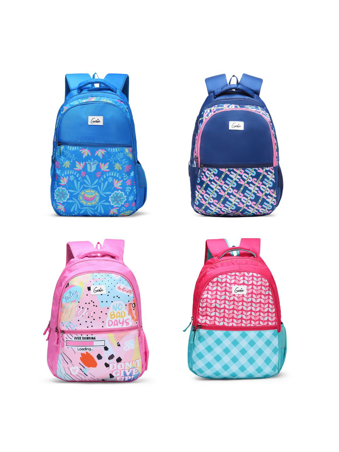 Genie Girls Set Of 4 Printed Backpack