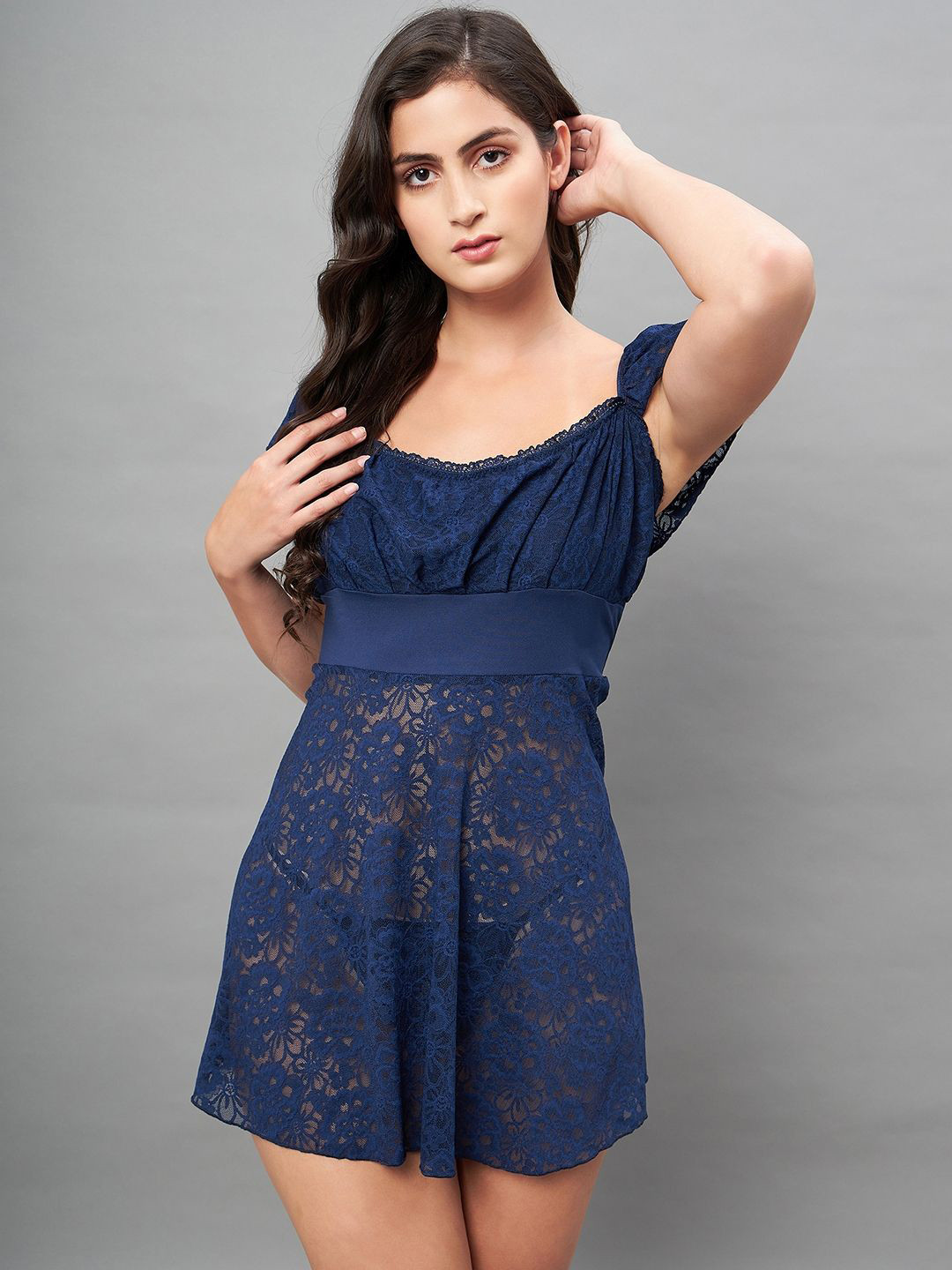 G Heist Sheer Lace Nightwear Baby Doll for Women