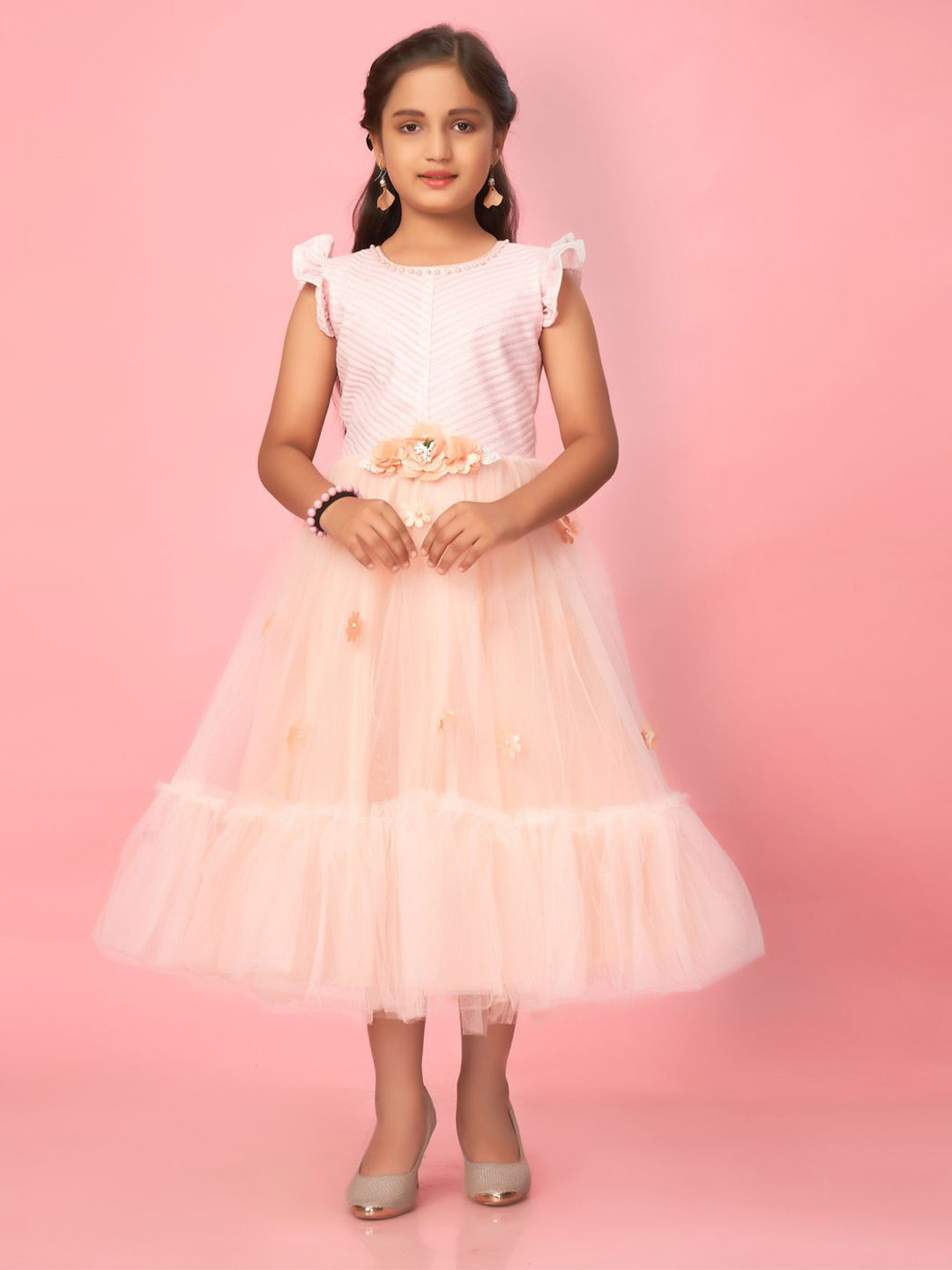 BAESD Girls Net Gown Maxi Dress