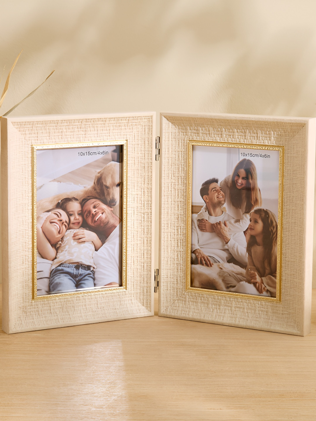 Home Centre Beige Photomontage Marcy Foldable Table Photo Frame