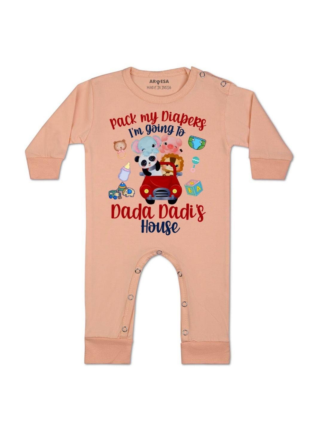 Consult My Legal Team Dada Dadi Printed Baby Rompers