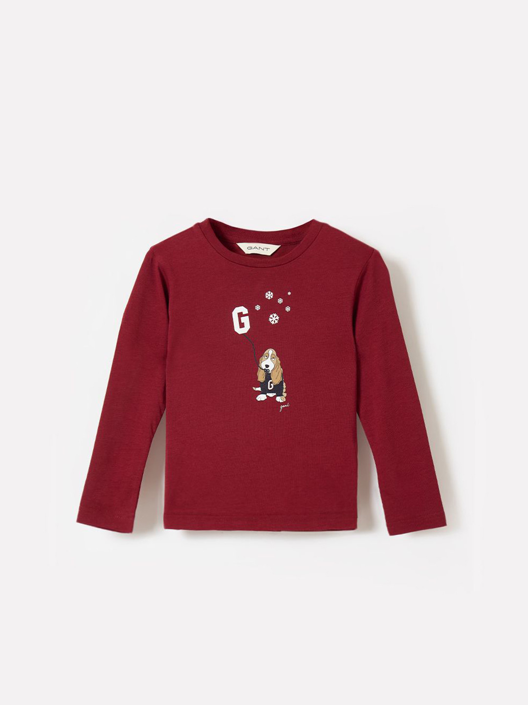 GANT Boys Animal Graphic Printed Round Neck Pure Organic Cotton T-Shirt
