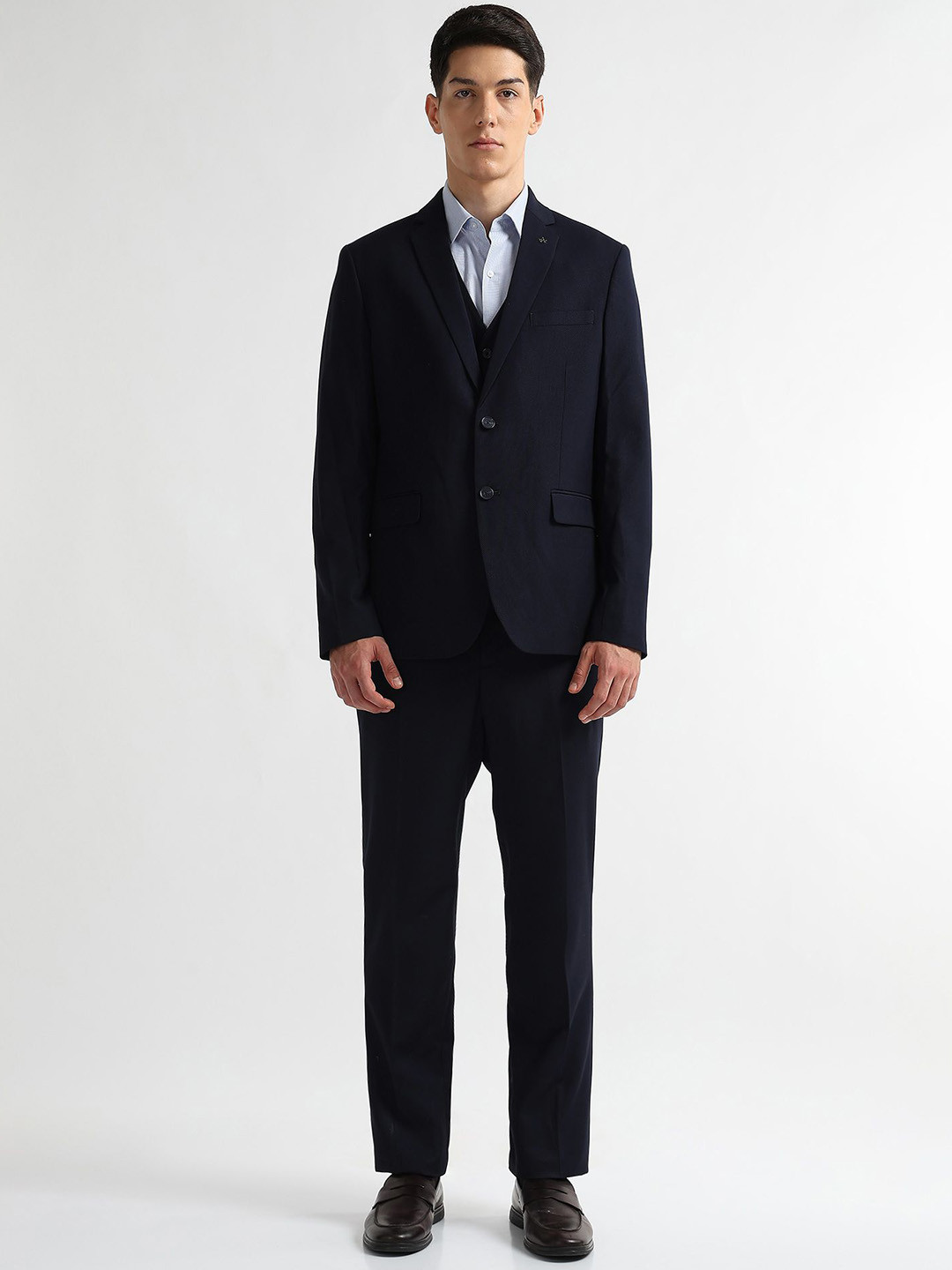 Arrow Self Design Tailored Fit 3-Pcs Suit