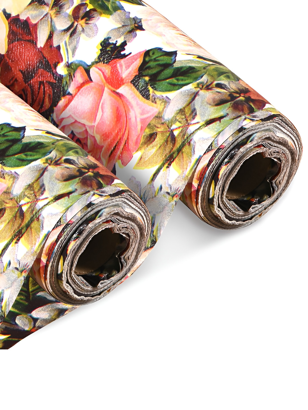 Aura 2 Pieces White And Yellow Printed Shelf Liners