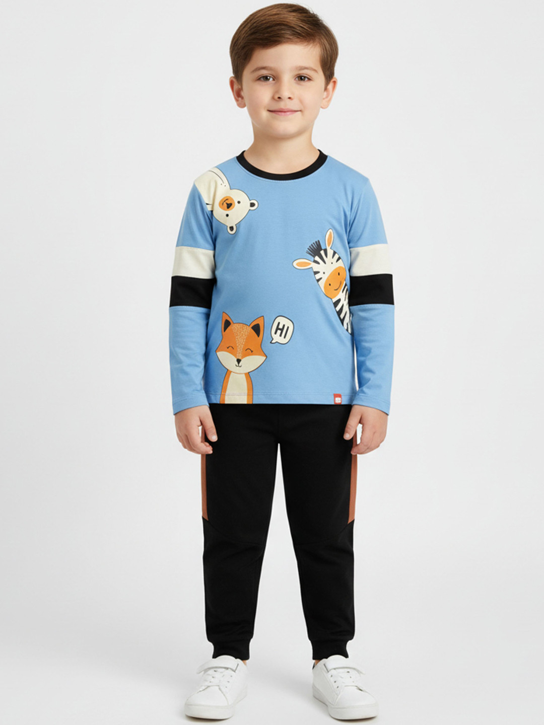 Orange Sugar Kids Animal Printed Pure Cotton Night suit