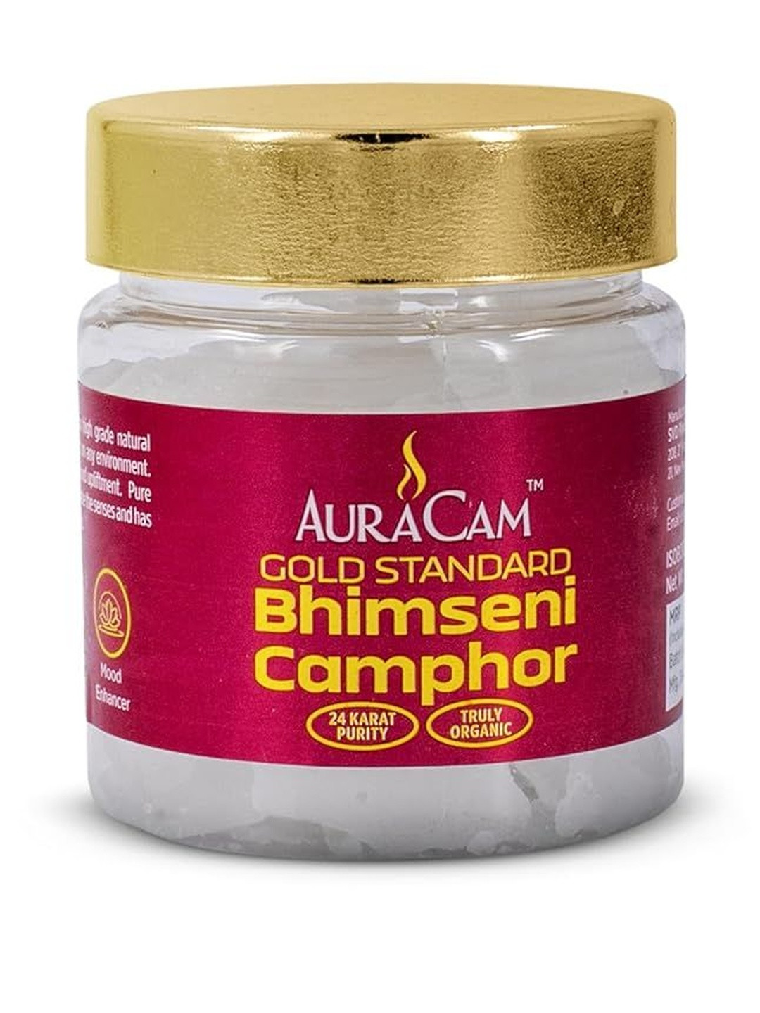 AuraCam Gold & White Standard Bhimseni Camphor - 50g
