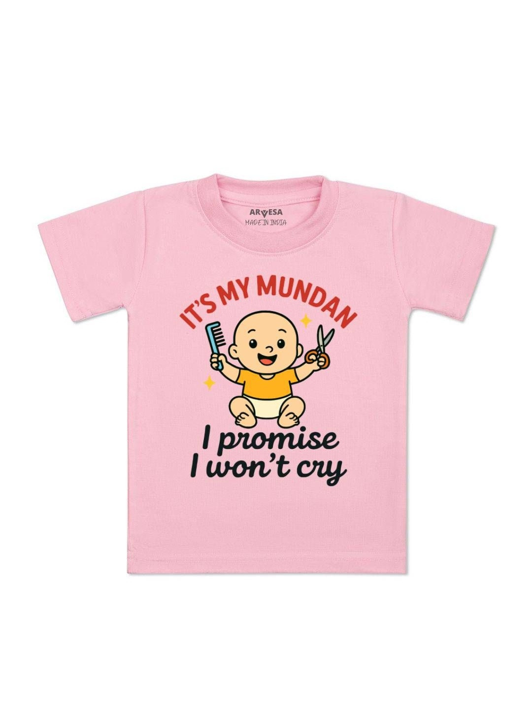 I Promise I wont Cry Printed Kids Tshirt