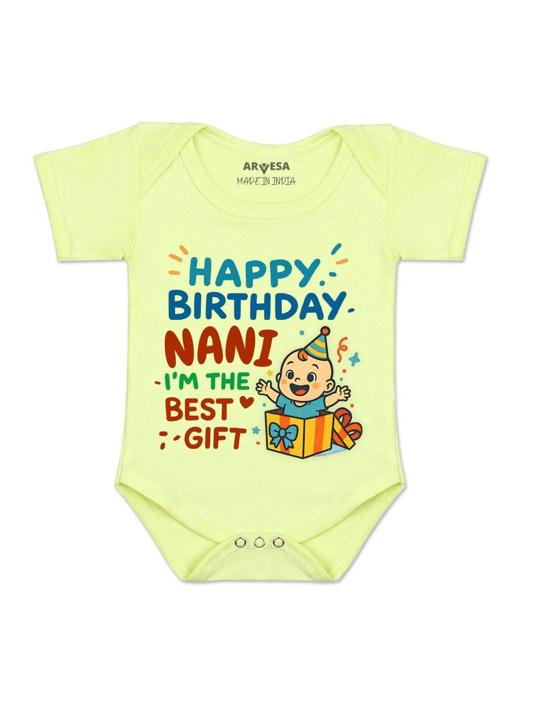 Happy Birthday Nani Printed Romper