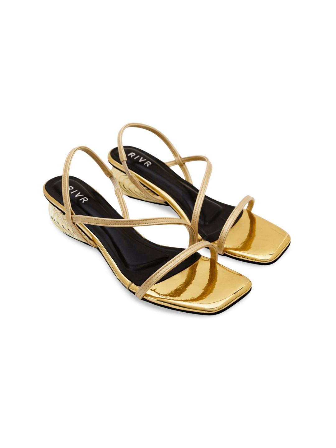 RIVR Golden Hour Women Open Toe Block Heeled Sandals