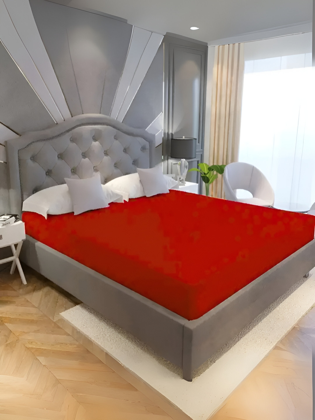 POORAK Red Terry Water Resistant Mattress Protector