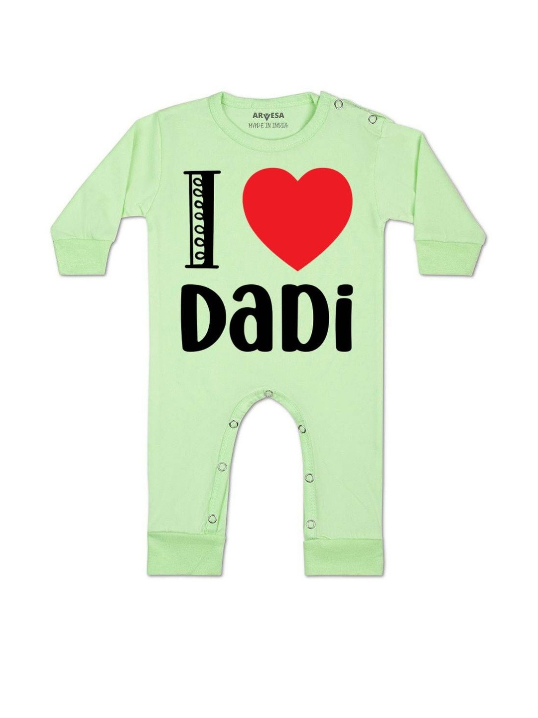 I Love Dadi Printed Baby Rompers