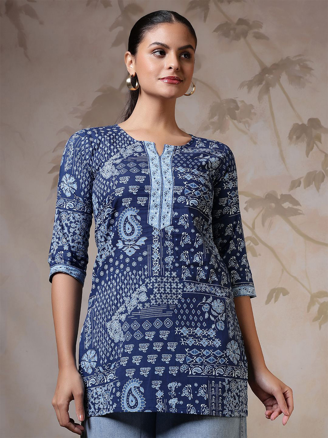 KEIYONA Printed Tropical Tunic