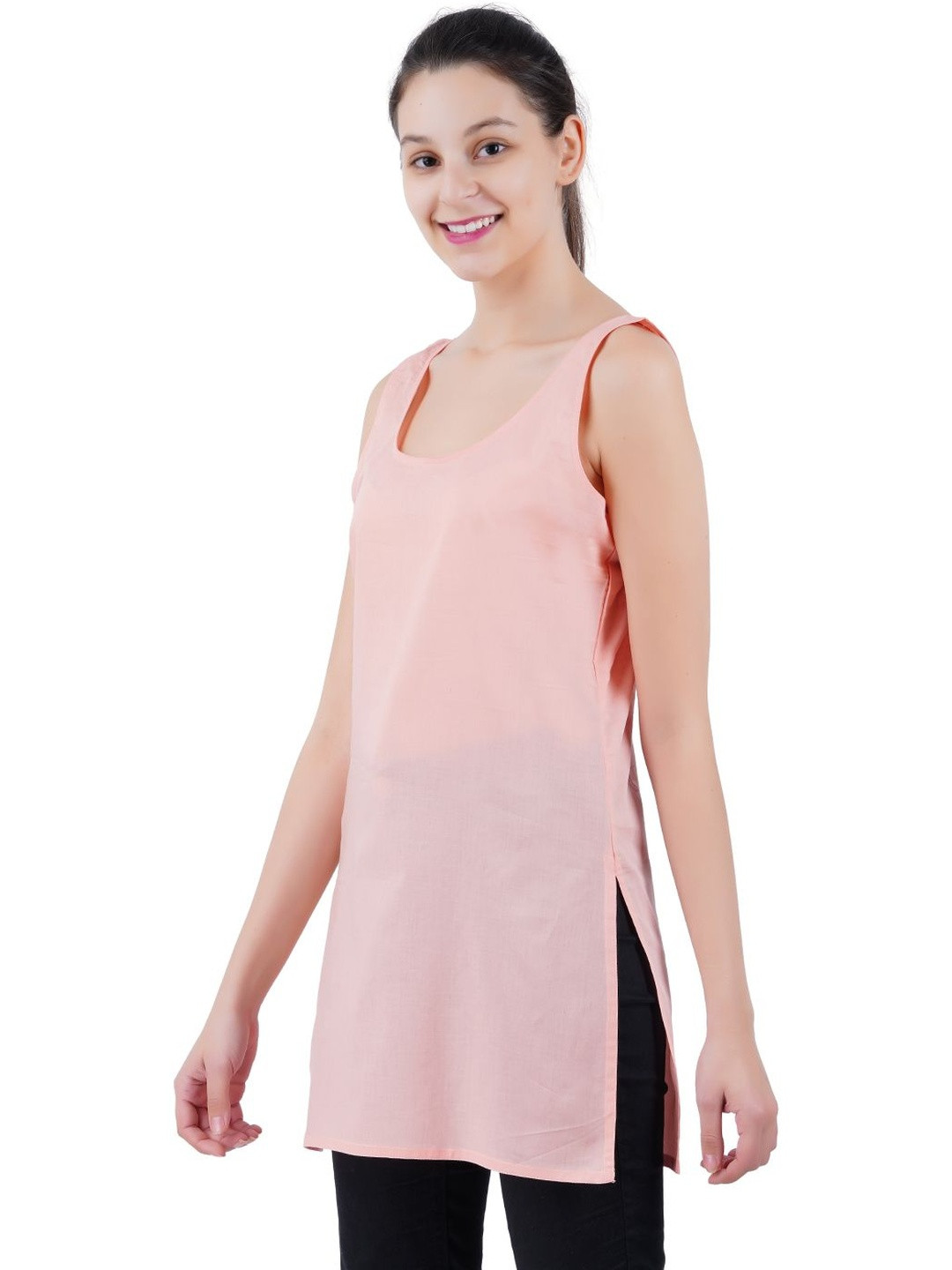 Happy Bunny Women Cotton Thigh Length Inner Slip for Kurti