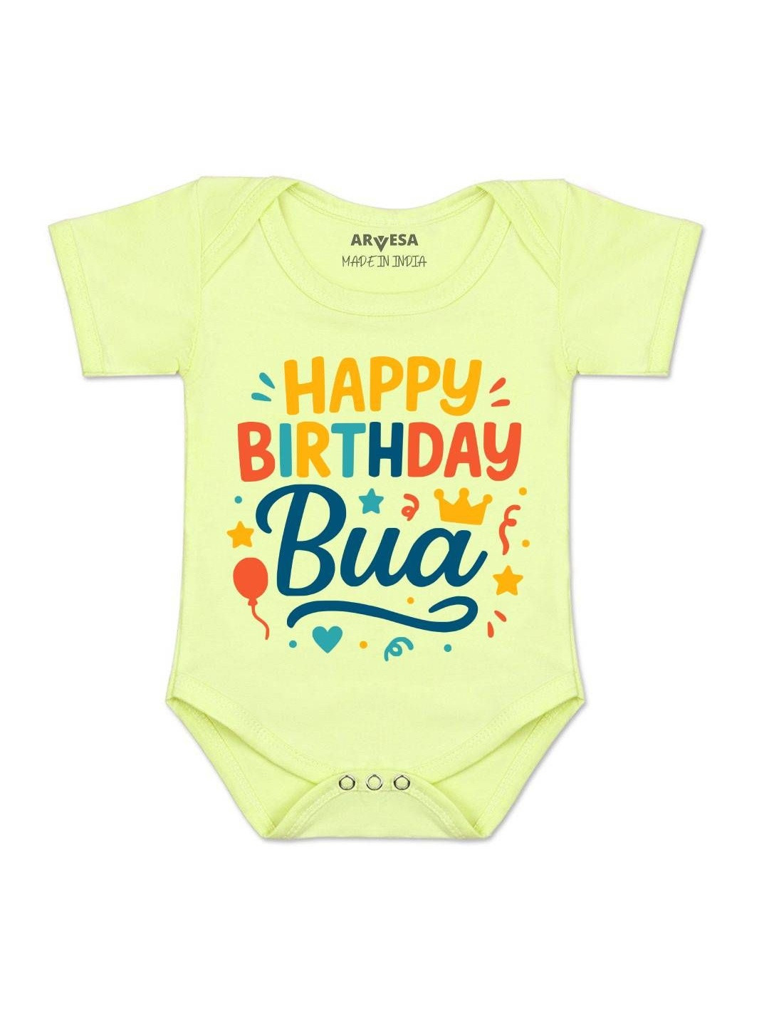 Arvesa Kids  Yellow Printed Cotton Rompers