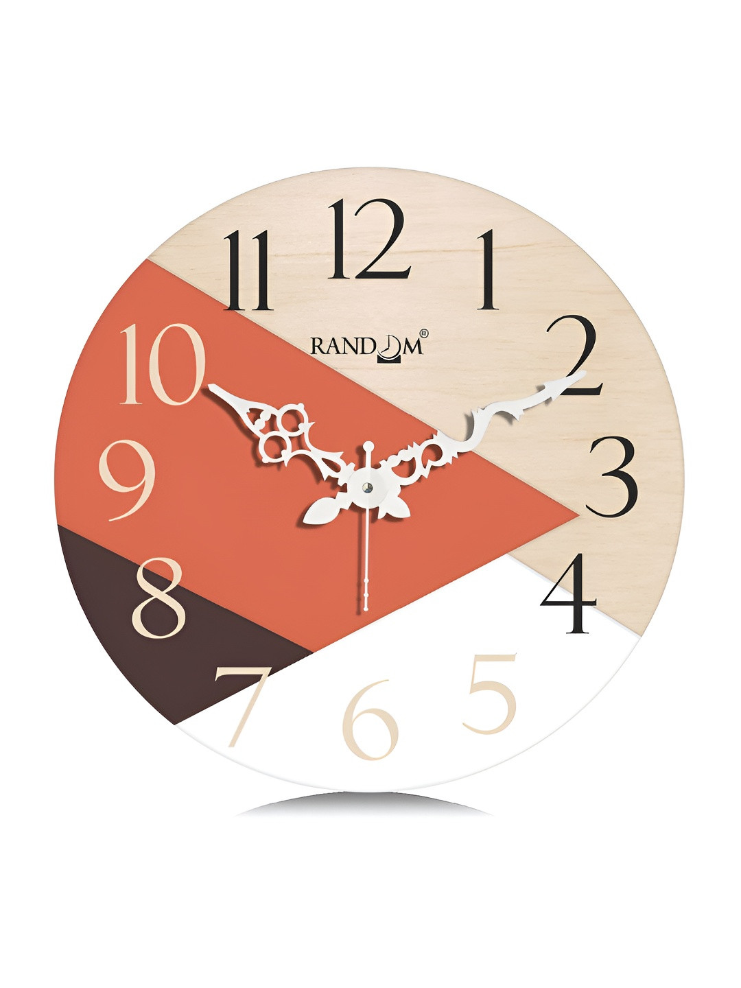 RANDOM Multicoloured Colourblocked Contemporary Wall Clock