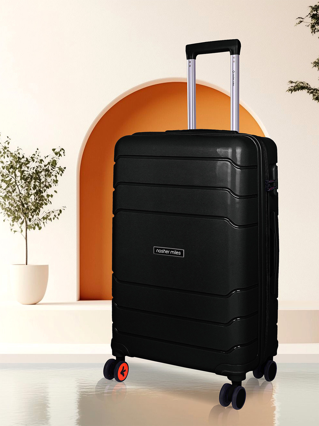 Nasher Miles Lisbon Patterned Hard-Sided Medium Trolley Bag