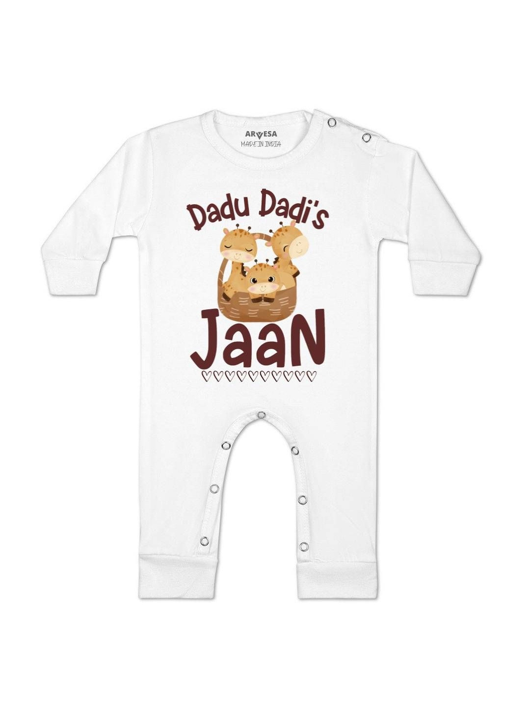 Dada Dadi Jaan Printed Baby Rompers