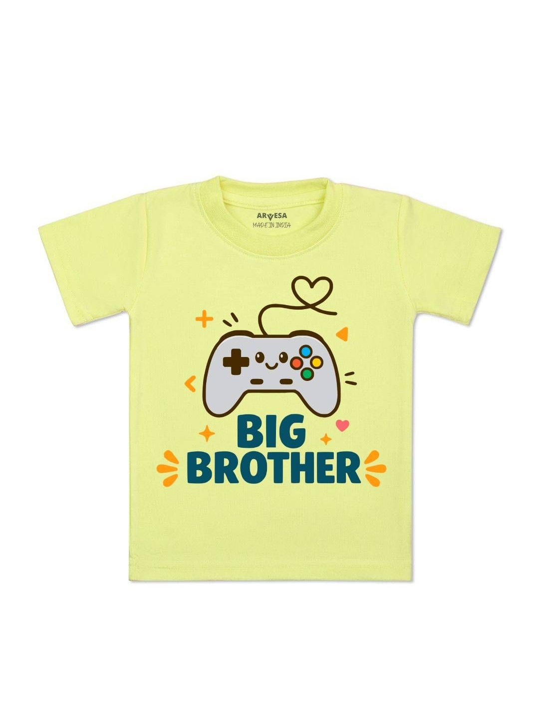 Arvesa Kids Big Brother Printed Round Neck T-shirt