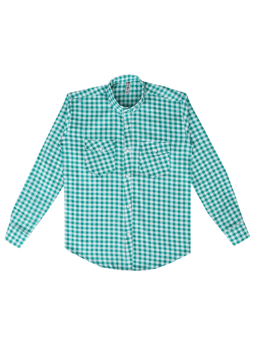 CAY Boys Standard Gingham Checks Checked Button-Down Collar Cotton Casual Shirt