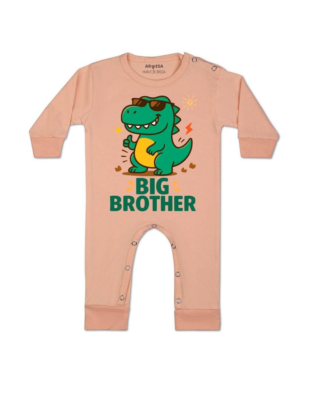 Arvesa KIds-Unisex Big Brother Printed Baby Rompers