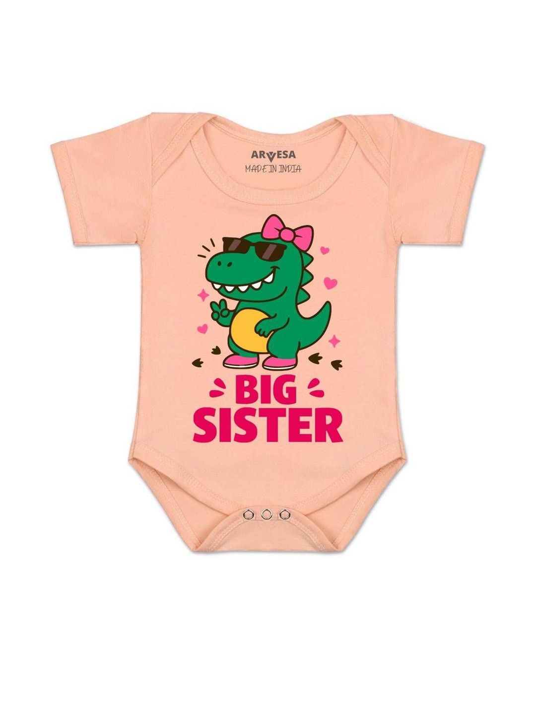 Arvesa Kids Cotton Big Sister Printed Romper