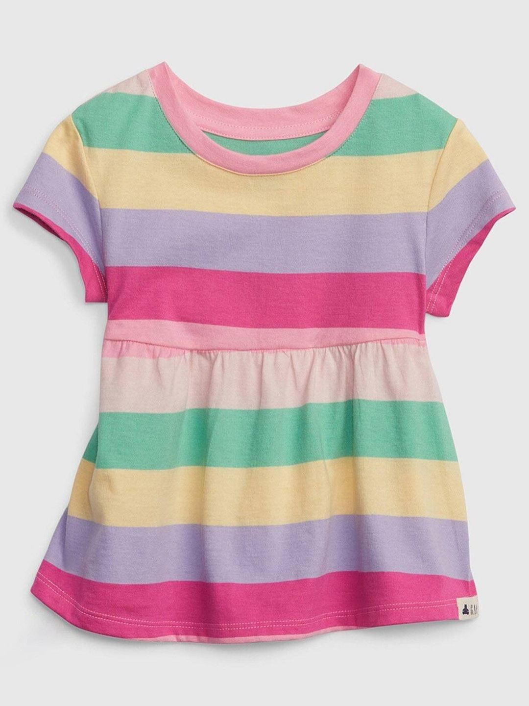GAP Girls Striped Organic Cotton Gown Dress