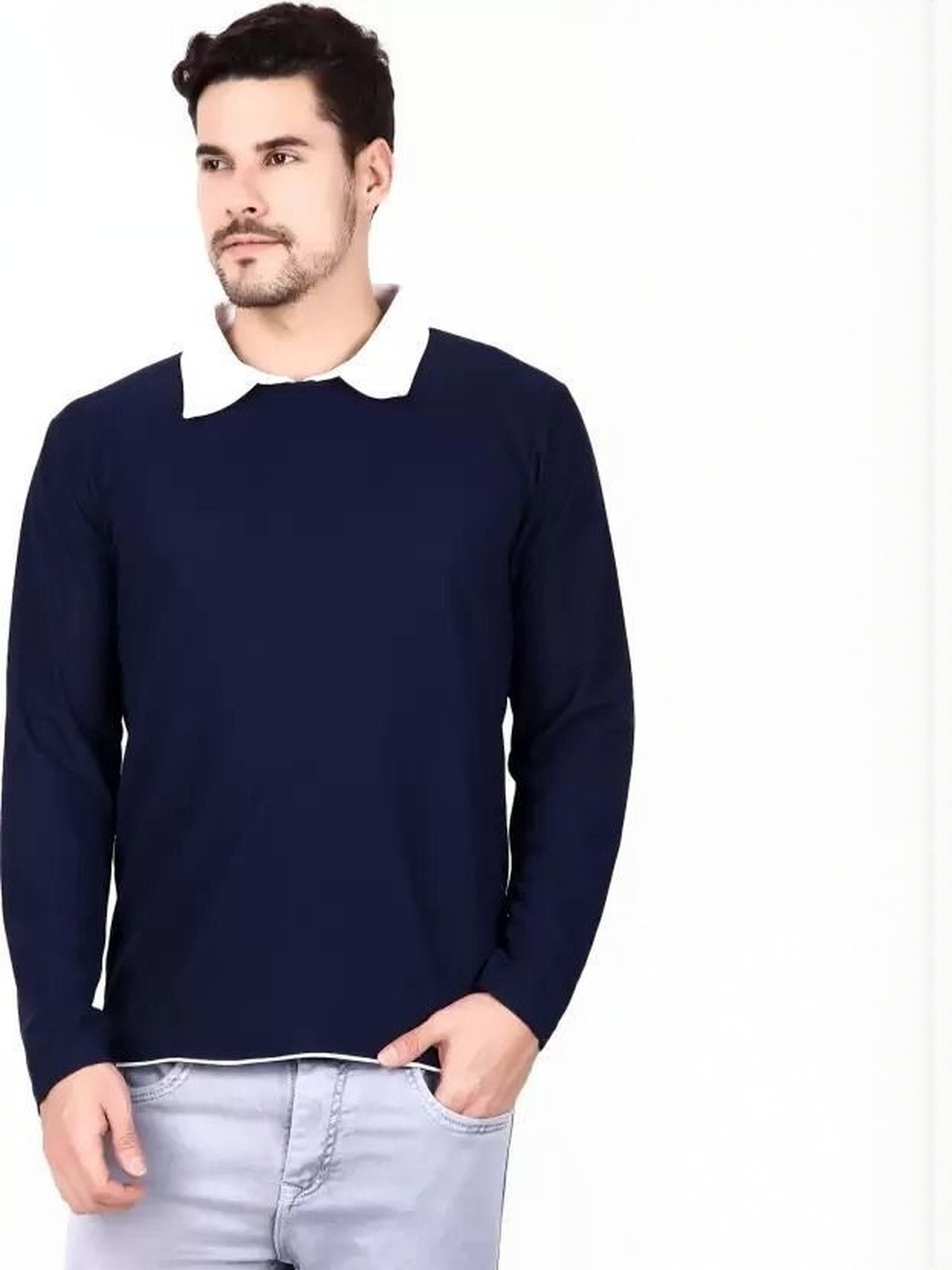 HOODLER Peter Pan Collar Pure Cotton T-shirt