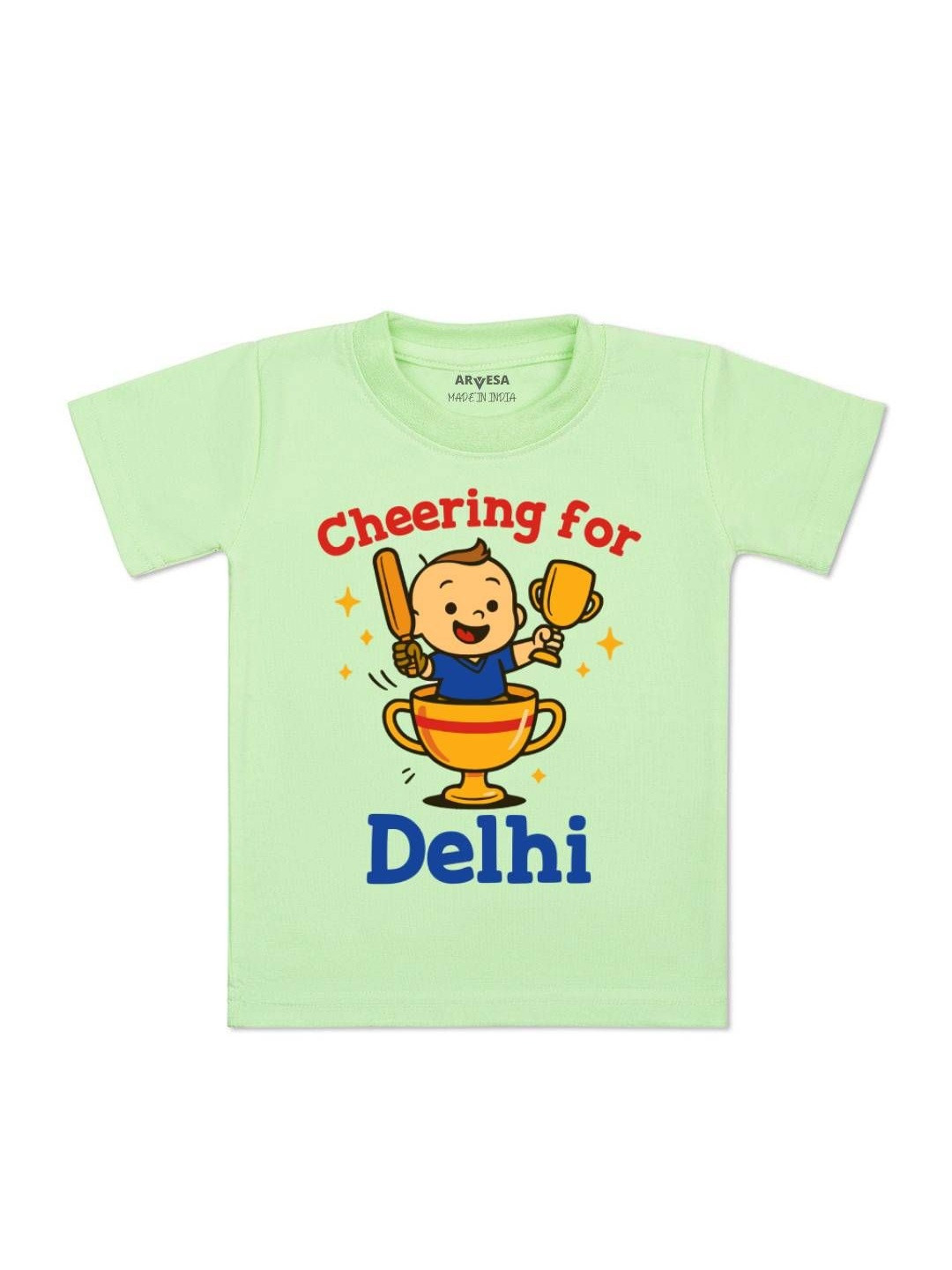 Cheering For Delhi Printed Kids Tshirt