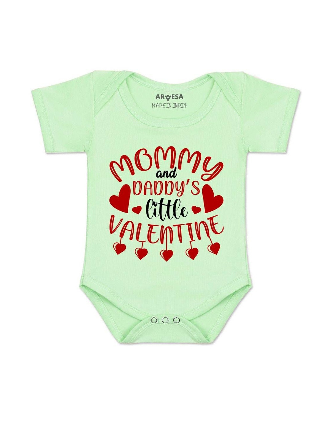 Arvesa Kids Me And Daddy'S Little Valentine Printed Romper