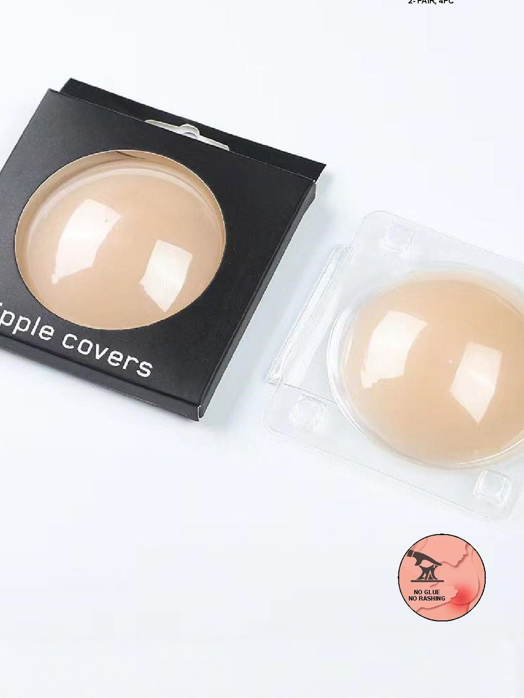 TOMKOT Women Invisible Seamless Reusable Nipple Pasties