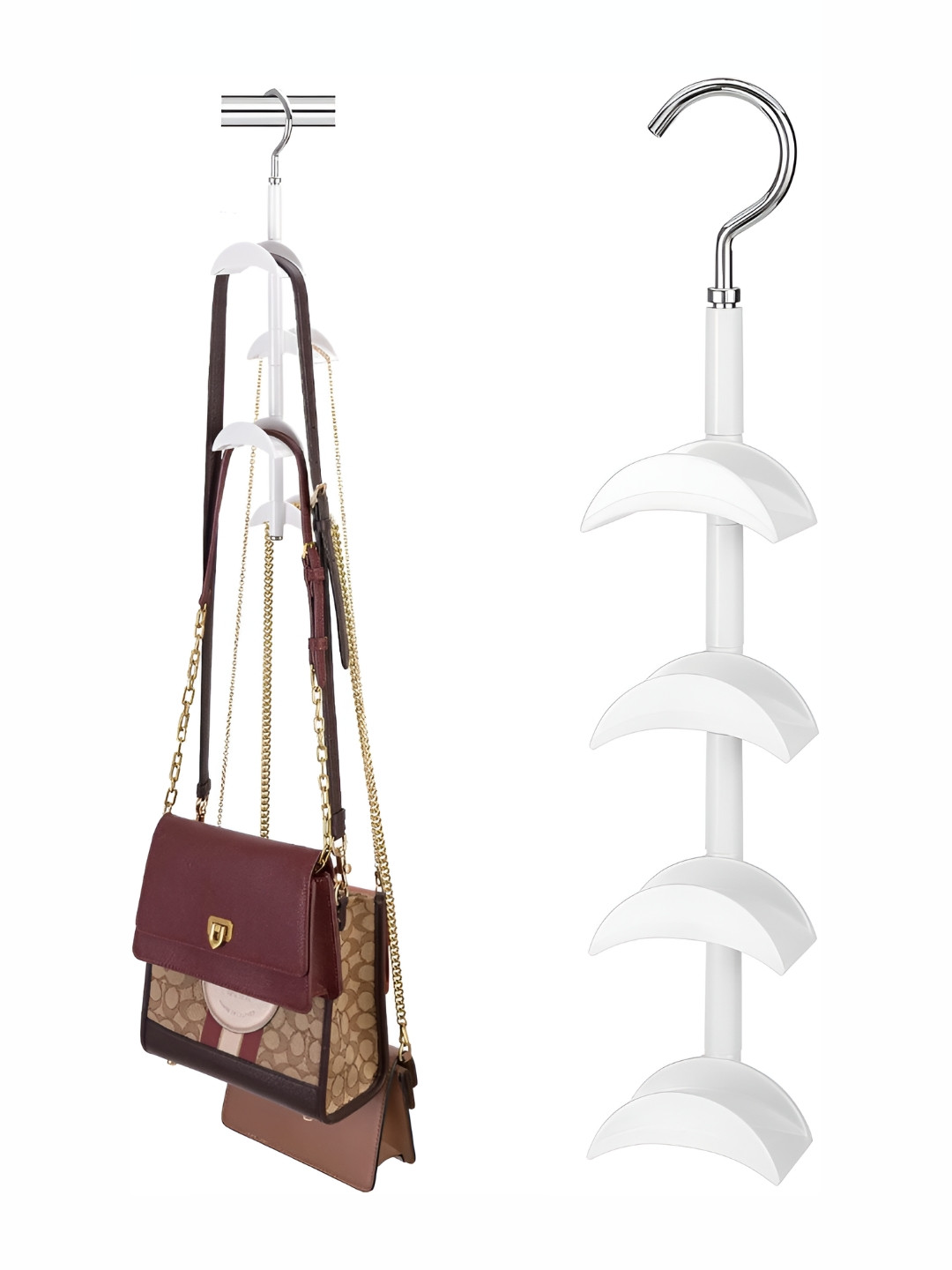 AUGEN Black & White Purse Hook & Handbag Hangers