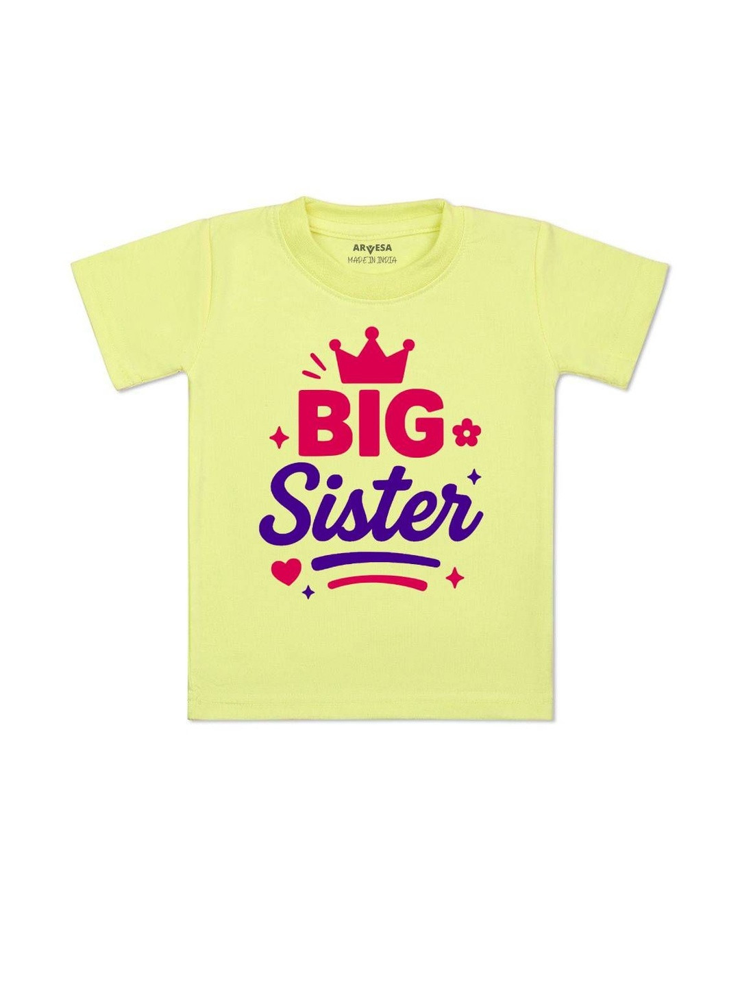 Arvesa Kids Big Sister Printed Regular Fit Tshirt
