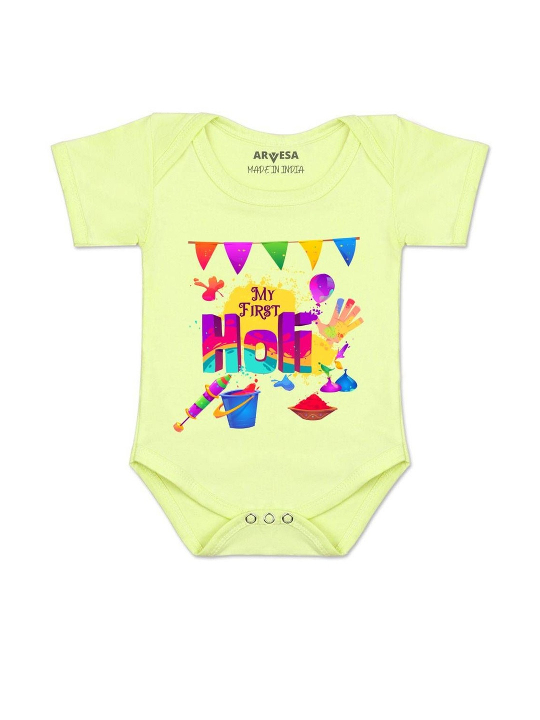 My First Holi Printed Romper