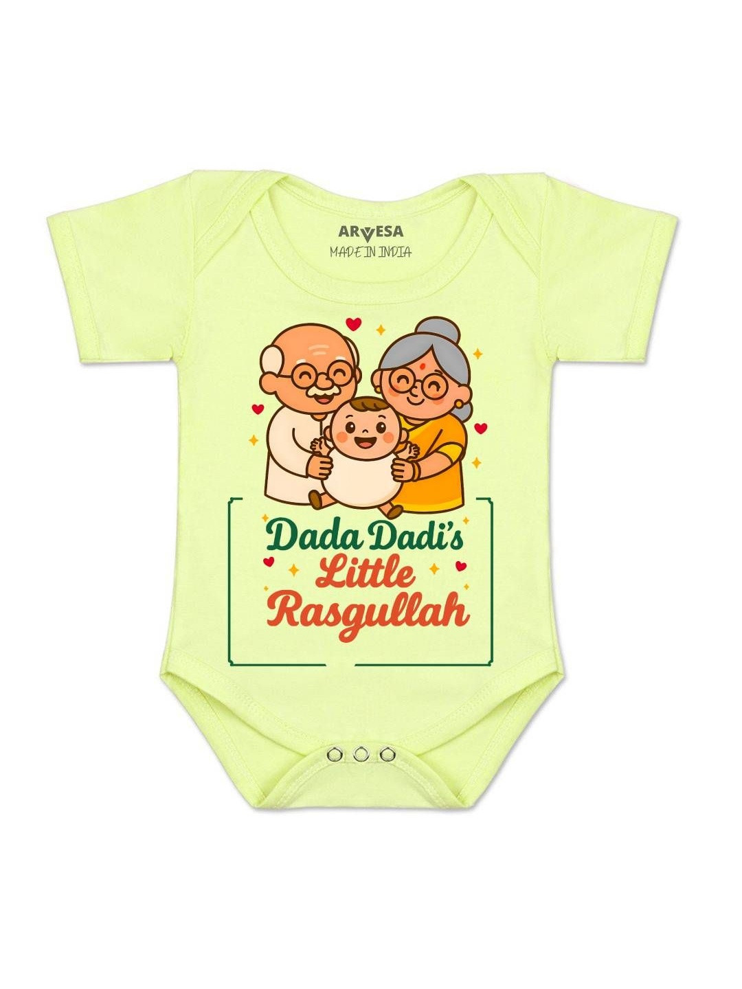 Dada Dadi Little Rasgullah Printed Romper