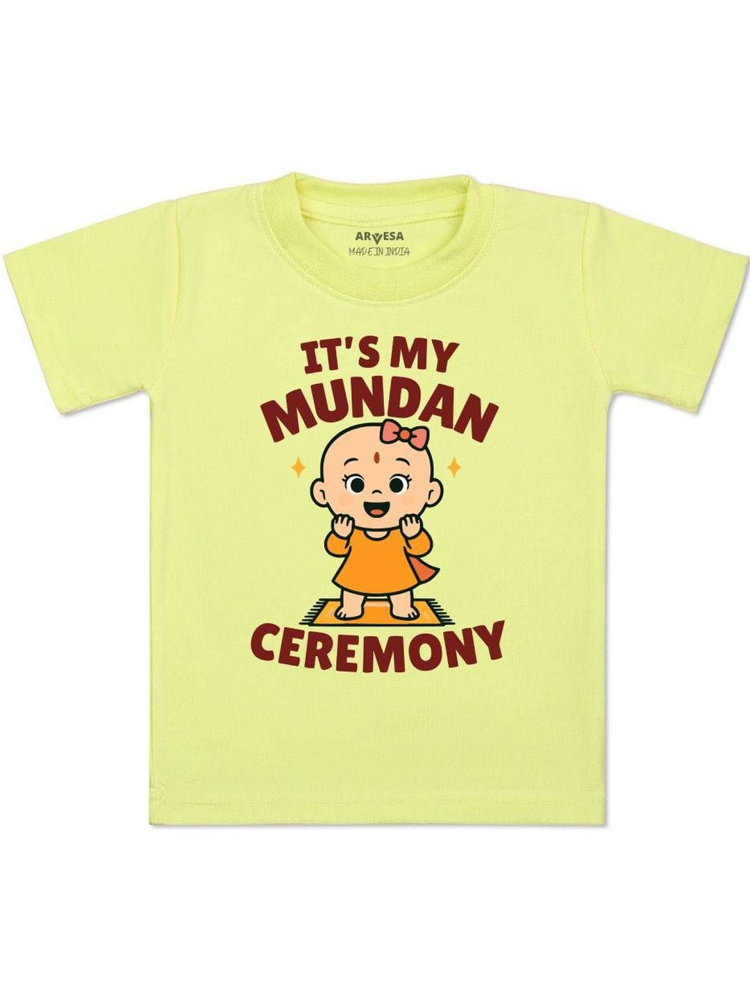 Its Mundan Ceremony Printed Kids Tshirt
