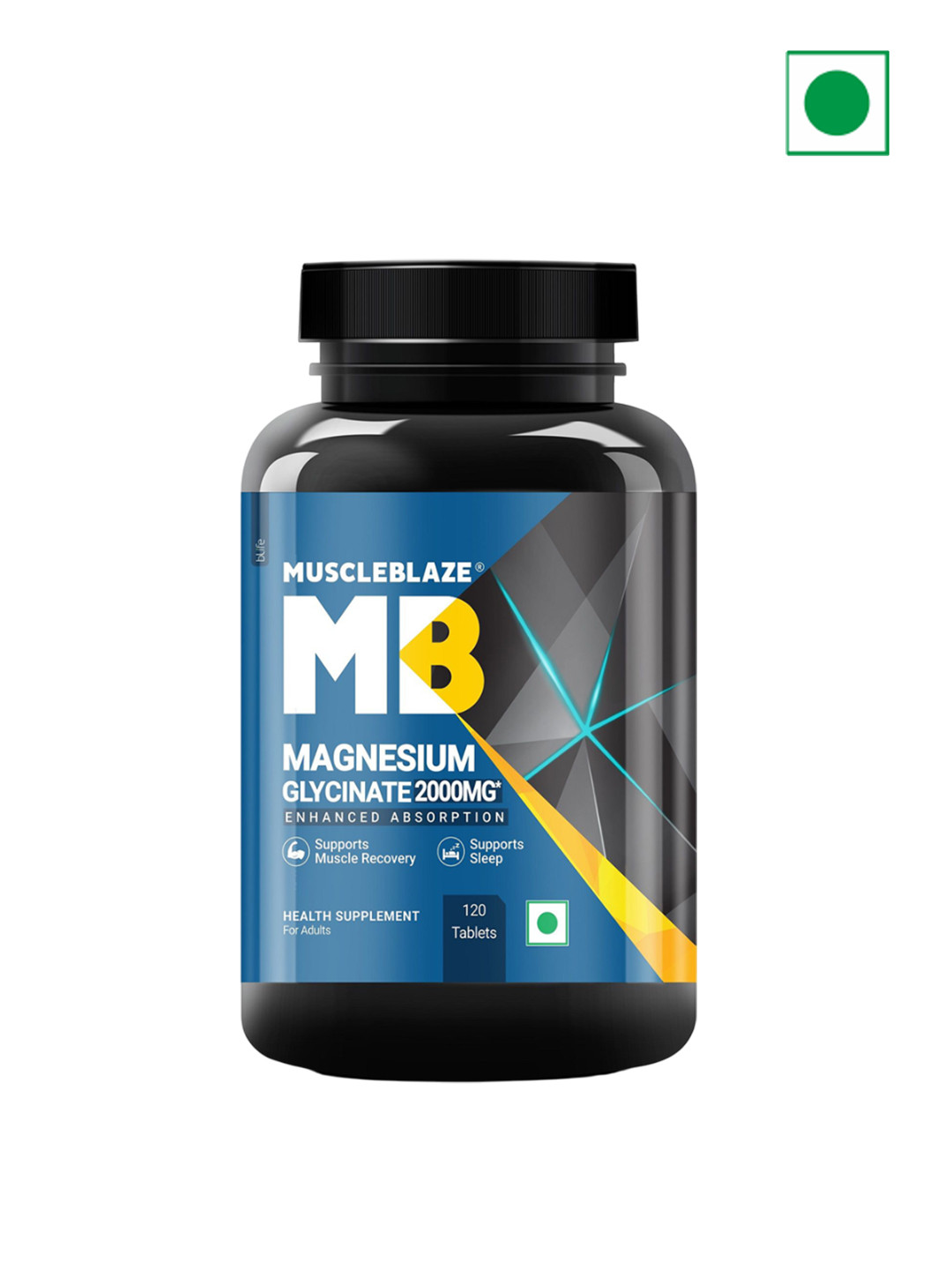 MuscleBlaze Magnesium Glycinate Tablets - 120 Tablets