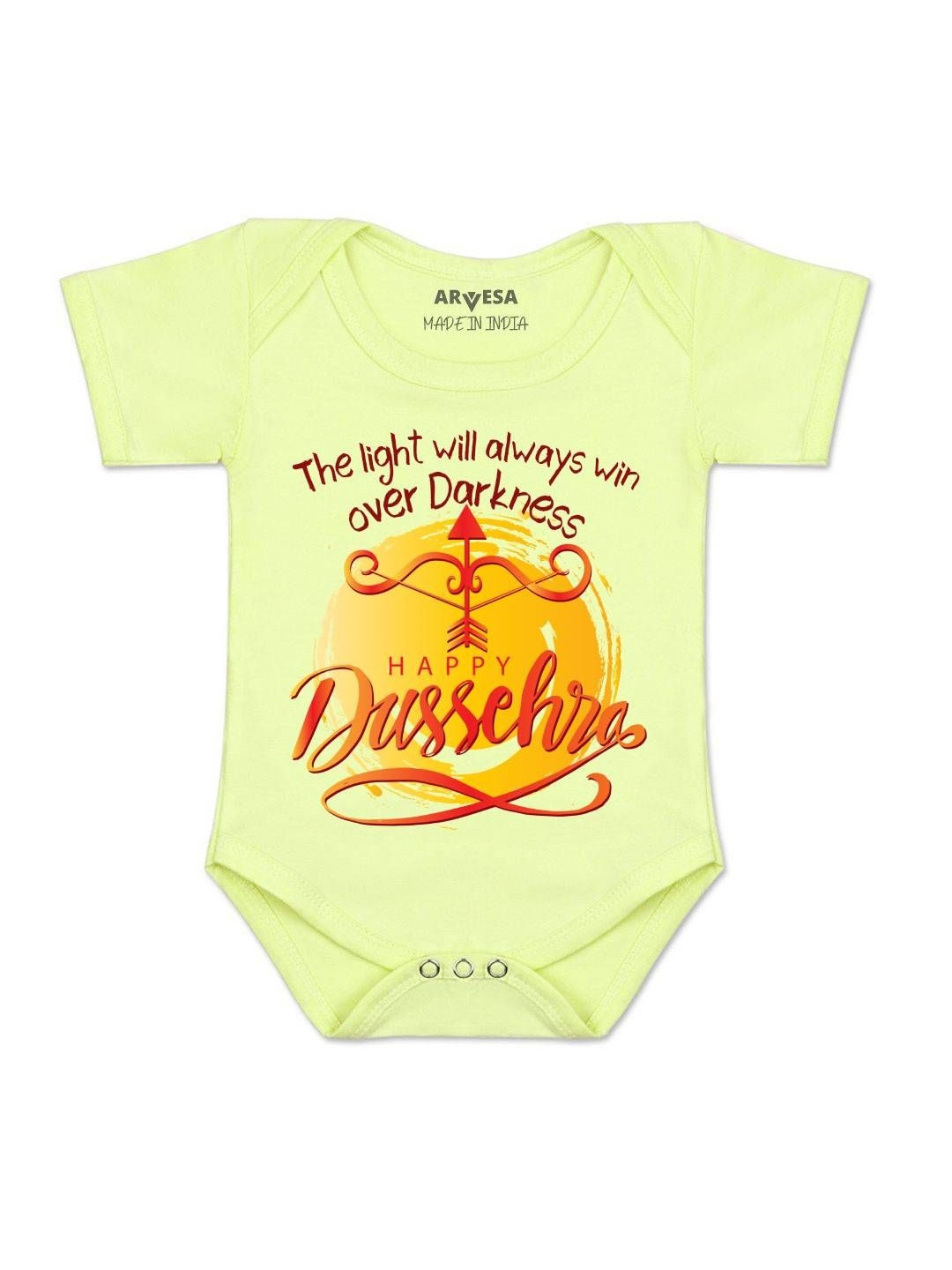Happy Dussehra Printed Romper