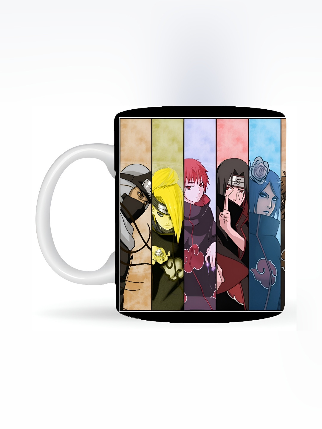 Mr UVD White & Black Naruto Graphic Printed Ceramic Glossy Mug