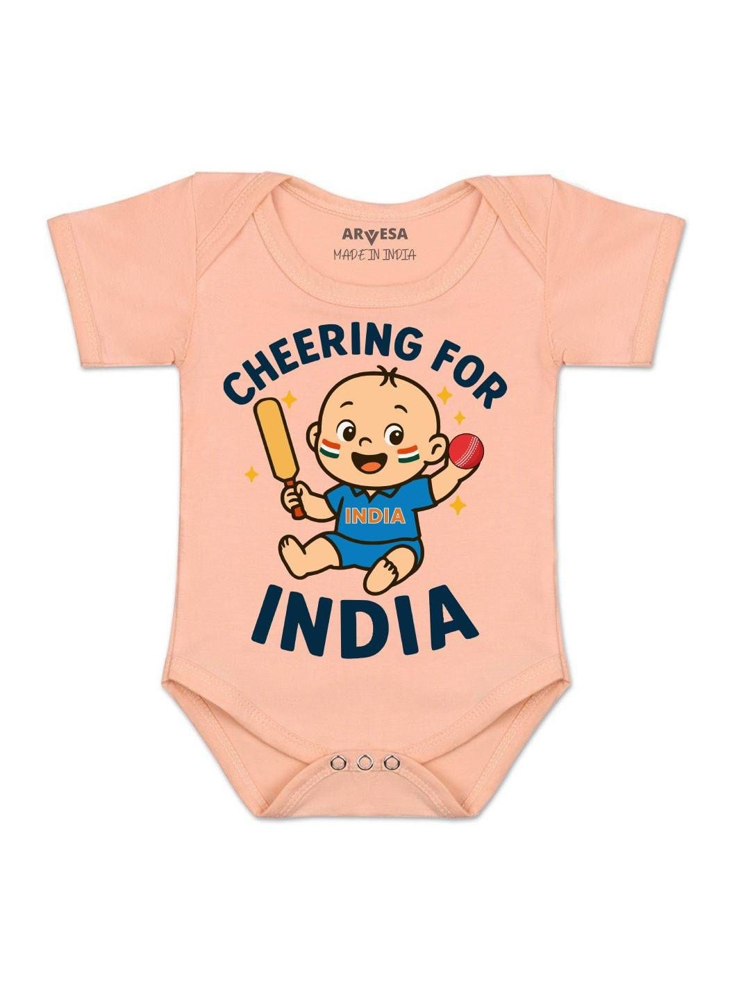 Cheering For India Printed Romper